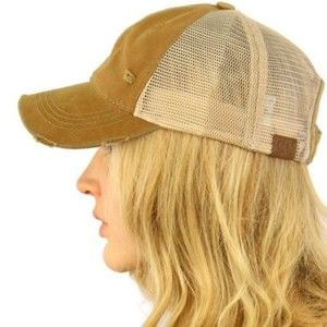CC Everyday Distressed Trucker Mesh Summer Vented Baseball Sun Cap Hat -NWT